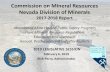 Commission on Mineral Resources Nevada Division of Mineralsminerals.nv.gov/uploadedFiles/mineralsnvgov/content... · 2015. 2016. 2017. Production, $ millions. Nevada Mineral and Energy