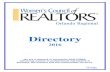 Directory - Orlando Regional - Women's Council of …Florida Realtors & NAR events 2016 Great American Realtor Days (Florida Realtors Legislative Days) Jan. 12-13, 2016 Florida Realtors®