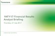 1HFY17 Financial Results Analyst Briefinggab.listedcompany.com/misc/presentation/gab_2017... · Heineken Malaysia Berhad 1HFY17 Financial Results Analyst Briefing Thursday, 27 July
