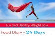 Food Diary – 28 Days - Amazon S3 · The Food Diary Be honest. Write down what you really eat. Be accurate. Measure portions and read labels. Be complete. Include every little scrap