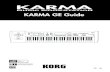 KARMA GE Guide · 2003. 4. 8. · iii About this manual The “KARMA GE Guide” explains the GE parameters of the KARMA function built into this KARMA Music Workstation, organized