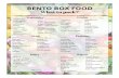 bento box food ideas - Beneficial Bentostatic.beneficial-bento.com/uploads/2017/07/bento-box... · BENTO BOX FOOD What to pack? Vegetables Grains Fruit Proteins Dairy Extras yogurt