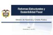 Reformas Estructurales y Sostenibilidad Fiscal...Reformas estructurales y sostenibilidad fiscal MHCP Regalías totales a distribuir en 2012 9,1 billones de pesos Esta línea representa