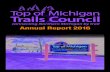 Annual Report 2016trailscouncil.server292.com/wp-content/uploads/2016/09/... · 2016. 9. 26. · Mackinaw City, Alanson to MC MDNR Emmet County Crushed packed limestone 23.2 Emmet