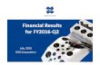 Financial Results for FY2016-Q2 - オーエスジー株式 …Q1 Q2 Q3 Q4 Q1 Q2 Q3 Q4 Q1 Q2 Q3 Q4 Japan The Americas Europe Asia FY14 FY15 FY16 FY14 FY15 FY16 FY14 FY15 FY16 FY14 FY15
