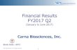 Financial Results FY2017 Q2sales of investment securities) recorded in Q2 FY2016. Q2 Consolidated Financial Results Net Sales Operating Loss Ordinary Loss Net Loss FY2017 Q2 (Jan.-