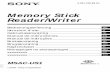 Memory Stick Reader/Writer€¦ · 2000 Sony Corporation MSAC-US1 Bedienungsanleitung Istruzioni d’uso Gebruiksaanwijzing Manual de instrucciones Manual de instruções Bruksanvisning
