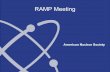 RAMP Meeting€¦ · 2019-10-31  · future fast-spectrum reactors, including: • fuels for enhanced resource utilization (including actinide transmutation), • support for driver/startup