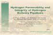 Hydrogen Permeability and Integrity of Hydrogen Delivery ... · 2 OAK RIDGE NATIONAL LABORATORY U. S. DEPARTMENT OF ENERGY Overview Timeline Barriers Addressed • Project start date: