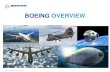 BOEING OVERVIEW€¦ · Boeing 7-series family of airplanes leads the industry. Commercial Aviation Services supports carriers worldwide. COMMERCIAL AIRPLANES. World’s largest manufacturer