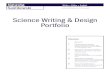 Science Writing & Design Portfolio · 2016. 1. 12. · Writing & Design. Science Writing, Document Design Professional and Technical Writing Visual-Verbal Communication, Rhetoric