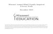 Missouri Annual Blind/Visually Impaired Literacy Study December … · 2019. 11. 21. · Missouri Annual Blind/Visually Impaired . Literacy Study . December 2019 . The Department