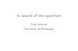 Tom Leinster University of Edinburghqpl2016.cis.strath.ac.uk/pdfs/1Leinster.pdfLinear Algebra Done Right 2.Invariants 3.Cyclic invariants 4.Balanced invariants 5.The theorem Outline