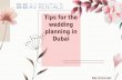 Tips for Wedding Planning in Dubai