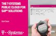 The T-Systems Public Cloud for SAP® Solutions...Public cloud platform for SAP solutions High-performance platform with latest, SAP-certified server technology Self-managed service