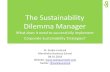 The Sustainability Dilemma Manager · 1. Persistence / patience (in particular actively pursuing goals on a long term basis despite of any barriers or resistances) 2. Credibility
