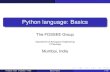 Python language: Basics - GitHub Pages Wise...Python language: Basics The FOSSEE Group Department of Aerospace Engineering IIT Bombay Mumbai, India FOSSEE Team (FOSSEE – IITB) Basic