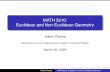 MATH 3210: Euclidean and Non-Euclidean Geometryszendrei/Geom_S20/lec-03-20.pdf · Euclidean and Non-Euclidean Geometry Hilbert Planes: Congruence of Line Segments and Angles in Cartesian
