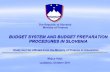 BUDGET SYSTEM AND BUDGET PREPARATION PROCEDURES …...Budget Preparation Procedures In Slovenia 7 1.1. Budget system in Slovenia – Legislation Public Finance Act regulate: Composition