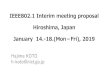 IEEE802.1 Interim meeting proposal Hiroshima, Japan ...grouper.ieee.org/groups/802/1/files/public/docs...January 14-18 2019 IEEE 802.1 Interim - Hiroshima. 7. Getting into Hiroshima,