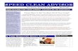 SPEED CLEAN ADVISORSPEED CLEAN SERVICES 586-791-1500 GET FREE CASH OR CLEANING HOME CLEANING SPECIALS! Advice On Pet Stains PAGE 2 SPEED CLEAN ADVISOR FIVE ROOMS steam cleaned $99.95
