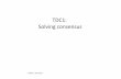 TDC1: Solving consensus - TU Berlin · 2011. 6. 11. · TDC1: Solving ... Consensus in read‐write shared memory Deﬁnion Impossibility of wait‐free consensus 1‐resilient simulaon