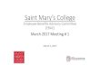 Saint Mary’s College...EBAC Meeting # 1 – March 2017 EBAC Meeting Schedule – Fall 2016 8/30/2016 EBAC Meeting # 1 - initial plan results and renewal discussion, Town Hall planning,