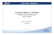 United Bank Limited · 2011. 11. 1. · Dec 2010 Jun 2011 Dec 2010 Jun 2011 Standalone Consolidated EPS ... Q4 08 Q1 09 Q2 09 Q3 09 Q4 09 Q1 10 Q2 10 Q3 10 Q4 10 Q1 11 Q2 11 Domestic