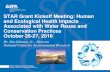STAR Grant Kickoff Meeting: Human and Ecological Health ......STAR Grant Kickoff Meeting: Human and Ecological Health Impacts Associated with Water Reuse and Conservation Practices