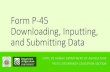 Form P-45 Downloading, Inputting, and Submitting Data · 2020. 1. 6. · Downloading, Inputting, and Submitting Data STATE OF HAWAII DEPARTMENT OF AGRICULTURE PESTICIDES BRANCH EDUCATION