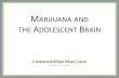 The Developing Brain and Marijuana - FRCOG · 7/5/2016  · use marijuana heavily tend to score worse than non-users on tests of: •attention •verbal learning •memory •processing