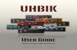 Uhbik user guide · VU Meter and MIDI Indicator Along the bottom of the data display is a row of 8 small indicators. These are VU meters for the input levels (upper) and output levels