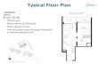 Typical Floor Plan...Typical Floor Plan 2 BEDROOM TYPE B1 57 sqm / 614 sqft • Master bedroom can fit king bed • Common bedroom can fit queen bed • Dual entrance to bathroom •