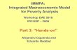IMMPA: Integrated Macroeconomic Model for Poverty Analysis · 2015. 11. 18. · and long-run •Poverty gap decreases in short, medium and long run-run (for both consumption and income-based