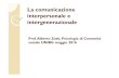 La comunicazione interpersonale e intergenerazionaleLa comunicazione interpersonale e intergenerazionale Prof. Alberto Zatti, Psicologia di Comunità sociale UNIBG maggio 2016 Gap