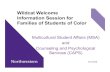 Wildcat Welcome Information Session for Families of ... · Information Session for Families of Students of Color Multicultural Student Affairs (MSA) and Counseling and Psychological