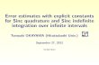 Error estimates with explicit constants for Sinc quadrature and …conf.nsc.ru/files/conferences/scan2012/139602/Okayama-scan2012.pdf · 1 Sinc quadrature and Sinc inde nite integration