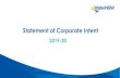 Statement of Corporate Intent - WaterNSW€¦ · 2 WaterNSW. Contents. Statement of corporate intent 2019 -20. 3. Shareholder agreement . 4. WaterNSW overview. 5. Our vision . 6.