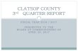 CLATSOP COUNTY 3rd QUARTER REPORT ... 3rd QUARTER REPORT . 3rd Quarter Overall ... 130,522 0 2,000,000