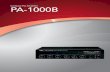 레이아웃 1 - Staub Electronics Ltd. · 2017. 10. 12. · Specifications //// PA-1000B Rated Output Power 30W (RMS) Frequency Response 120Hz-15kHz T.H.D (at 1kHz Rated Output)
