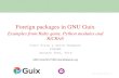 Foreign packages in GNU Guix · The GNU Guix python build-system guix package -A python guix package -i python2-parsedatetime Imports from pypi Installs anything with a setup.py Supports