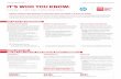 CDW.com/network-solutions | 800.800.4239 IT’S WHO YOU KNOW · A 2 page PDF that outlines the most compelling reasons why a customer should work with CDW to plan/deploy a specific