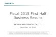 Fiscal 2015 First Half Business ResultsTotal 445.0 42.5 42.5 418.0 38.5 38.5 (27.0) (4.5) (4.5) FY2015 Previous Forecasts FY2015 Revised Forecasts Change. 7 Year on Year Comparison