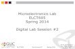 Microelectronics Lab ELCT605 Spring 2014 Digital Lab ... · Write a 2-3 pages report about FPGAs discussing the following aspects: FPGA structure FPGA vendors and history FPGA usage