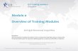 Module 0 Overview of Training Modules · Q3D training module 0 Overview Principles for developing training materials •Intended to provide clarity on key aspects of the guideline