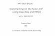 using DayaBay and RENOConstraining on the Solar Dm2 using DayaBay and RENO arXiv: 1808.09150 Sunny Seo IBS Co-author: Stephen Parke (Fermilab) AAP 2018 @LLNL @Yonggwang , Korea @ DayaBay,