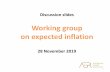 Working group on expected inflation · The 2017 review identified Issue 1 as: what method should the AER use to estimate expected inflation? - In 2017 we broadly considered four options: