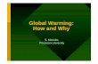 Global Warming:How and Why...Mechanism of Global Warming 地球温暖化のメカニズム 太陽放射 長波放射 地表面からの距離 気温 温室効果 大気圏の表面