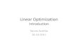 Introduction to Linear Optimization Introductionimage.ntua.gr/iva/files/Linear Optimization - iavr - Chapter 1_0.pdf · Linear Optimization Introduction Yannis Avrithis 20-10-2011