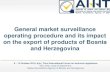 General market surveillance operating procedure and its ... · General market surveillance operating procedure and its impact on the export of products of Bosnia and Herzegovina 9